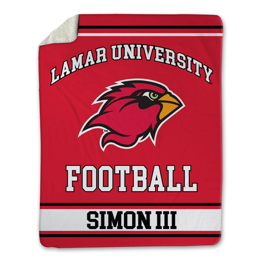 Lamar - NCAA Football : Albert Simon III - Blanket-0