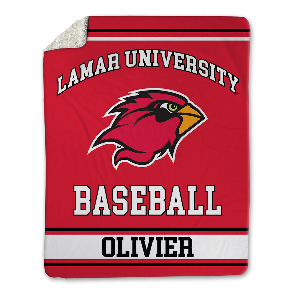 Lamar - NCAA Baseball : Christopher Olivier - Blanket-0