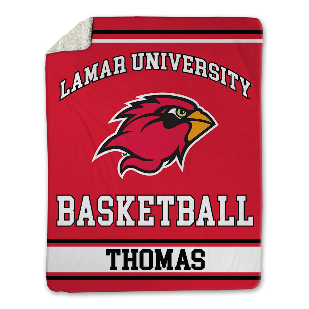 Lamar - NCAA Men's Basketball : Christian Thomas - Blanket-0