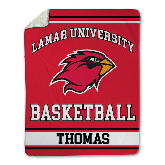 Lamar - NCAA Men's Basketball : Christian Thomas - Blanket-0
