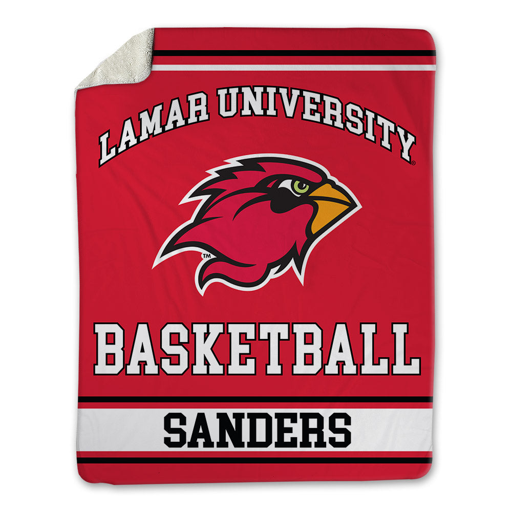 Lamar - NCAA Men's Basketball : Quinton Sanders - Blanket-0