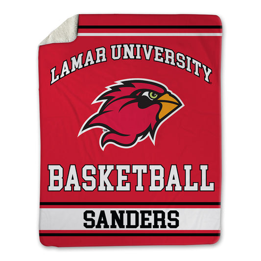 Lamar - NCAA Men's Basketball : Quinton Sanders - Blanket-0