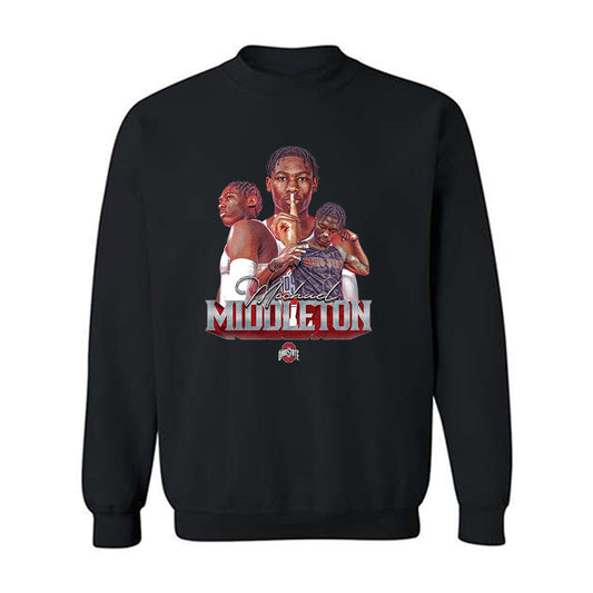 Ohio State - NCAA Men's Track & Field : Michael Middleton - Player Collage Crewneck Sweatshirt-0