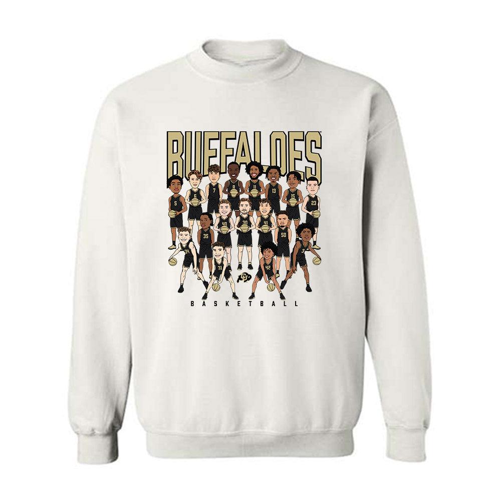 Colorado - NCAA Men's Basketball : - Team Caricature Crewneck Sweatshirt-0