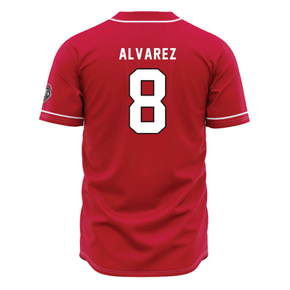 New Mexico - NCAA Baseball : Diego Alvarez - Red Jersey-1