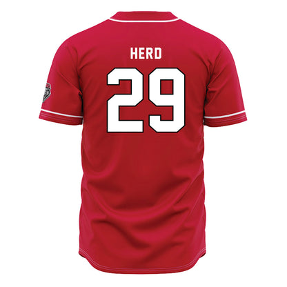New Mexico - NCAA Baseball : Caleb Herd - Red Jersey-1