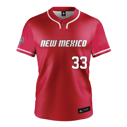 New Mexico - NCAA Baseball : Daxton Purser - Red Jersey-0