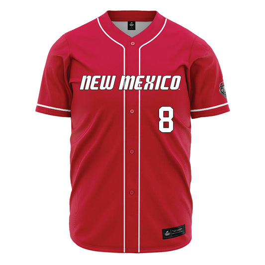 New Mexico - NCAA Baseball : Diego Alvarez - Red Jersey-0