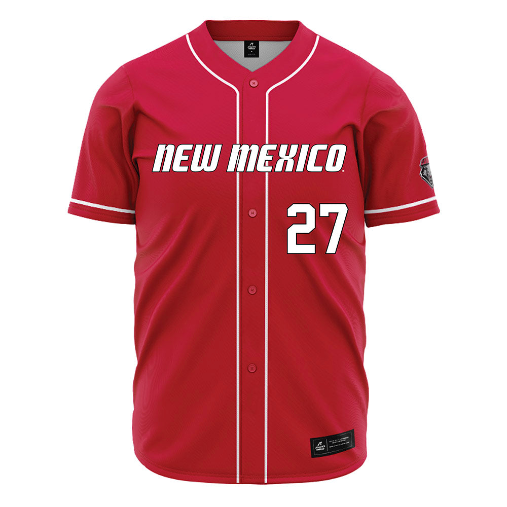 New Mexico - NCAA Baseball : David Lopez - Red Jersey-0
