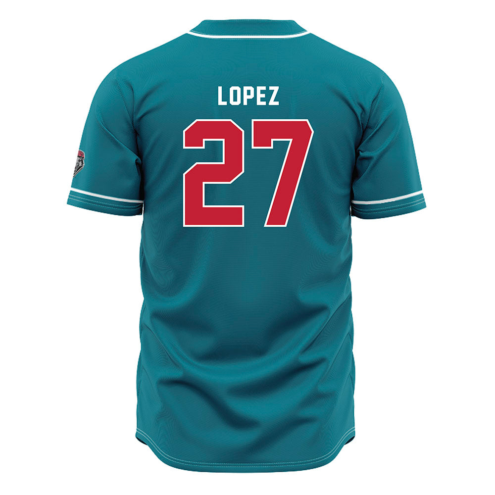 New Mexico - NCAA Baseball : David Lopez - Blue Jersey-1