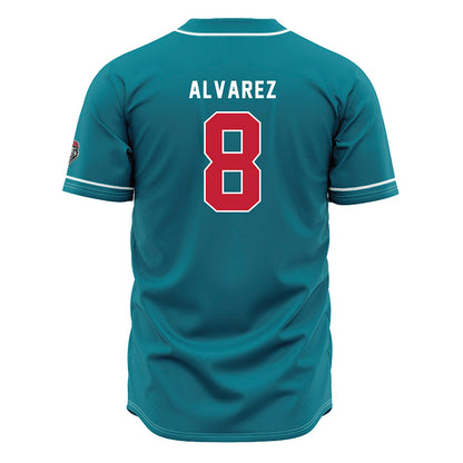 New Mexico - NCAA Baseball : Diego Alvarez - Blue Jersey-1