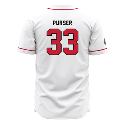 New Mexico - NCAA Baseball : Daxton Purser - White Jersey-1