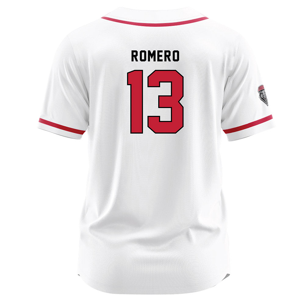 New Mexico - NCAA Baseball : Matthew Romero - White Jersey-1