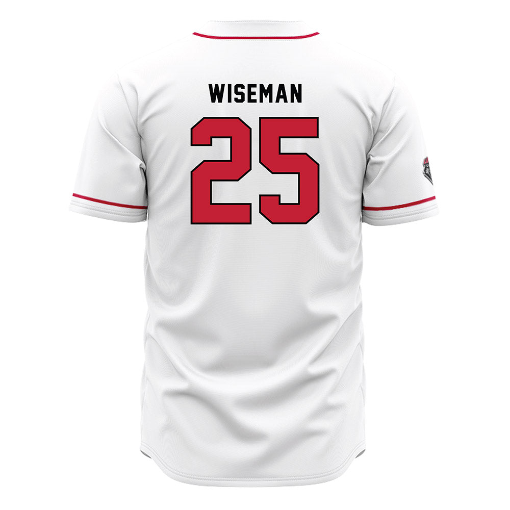 New Mexico - NCAA Baseball : Luke Wiseman - White Jersey-1