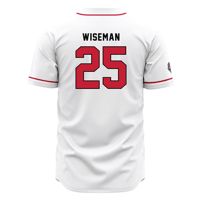 New Mexico - NCAA Baseball : Luke Wiseman - White Jersey-1