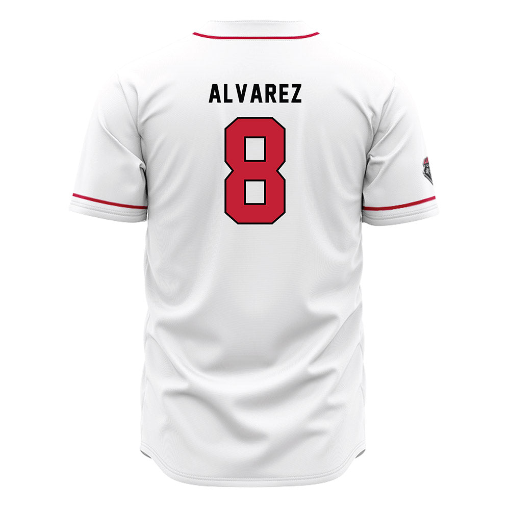 New Mexico - NCAA Baseball : Diego Alvarez - White Jersey-1