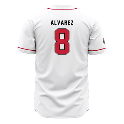 New Mexico - NCAA Baseball : Diego Alvarez - White Jersey-1