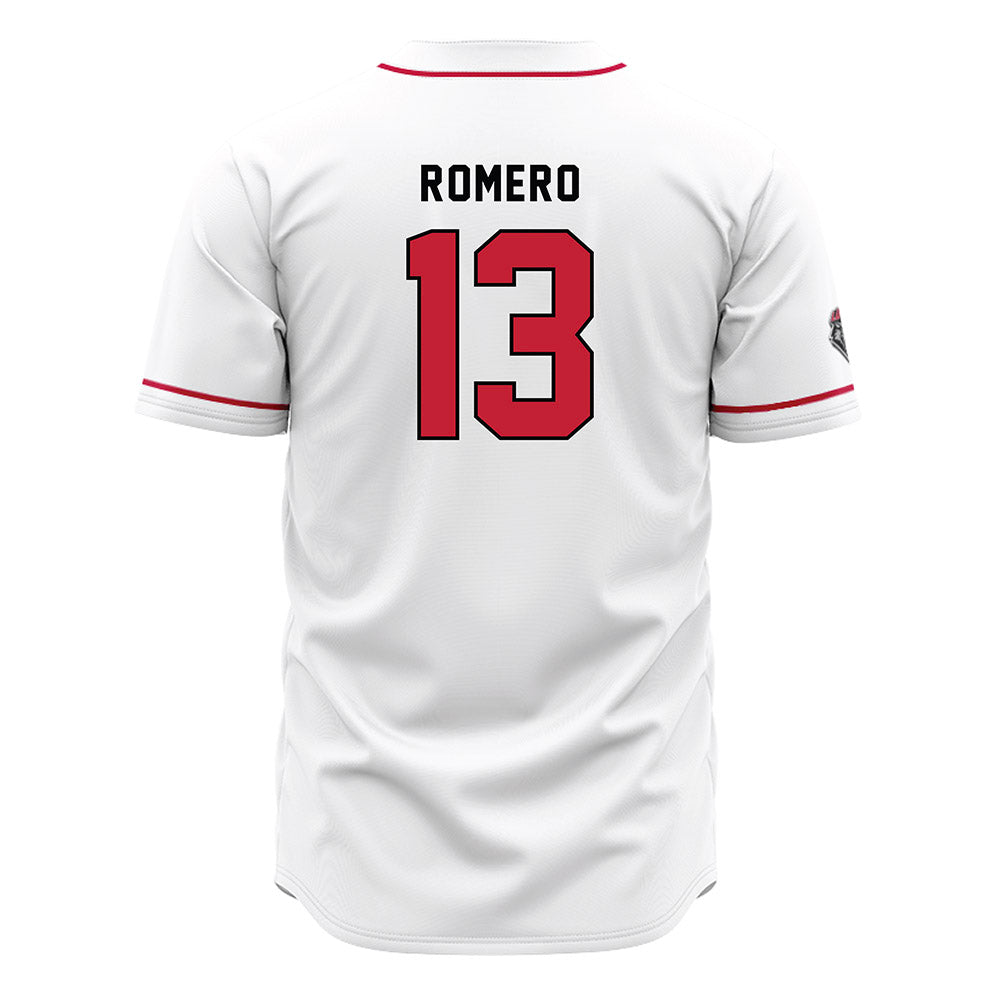 New Mexico - NCAA Baseball : Matthew Romero - White Jersey-1
