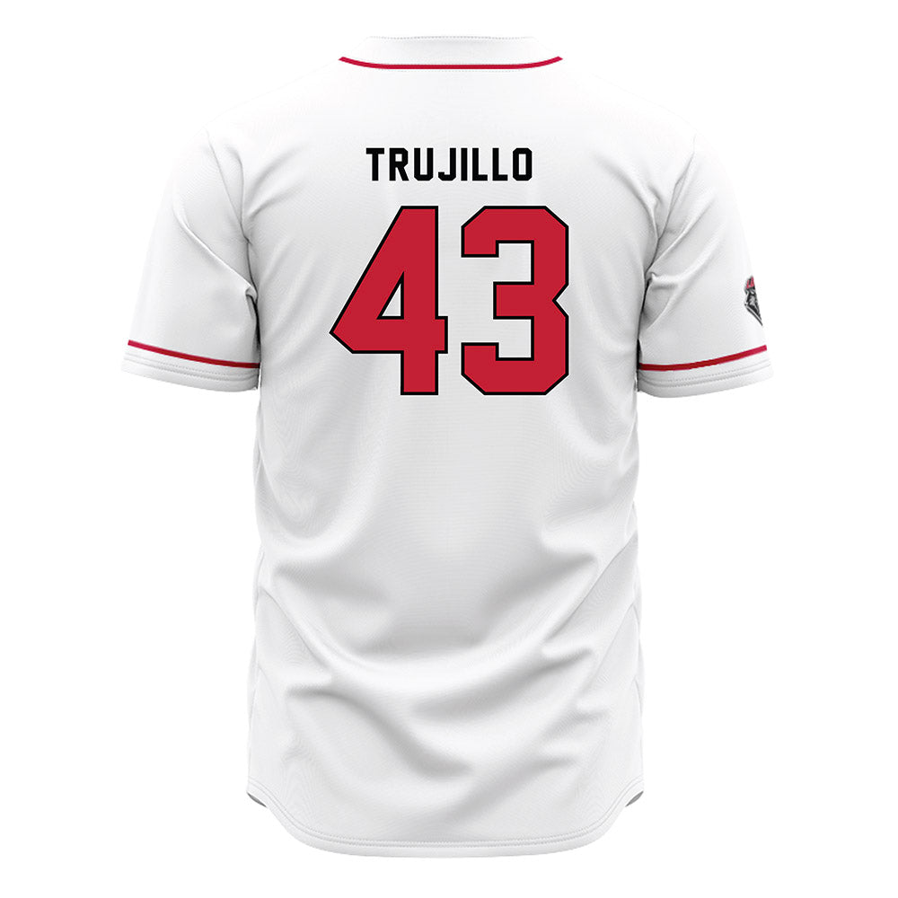 New Mexico - NCAA Baseball : Gene Trujillo - White Jersey-1