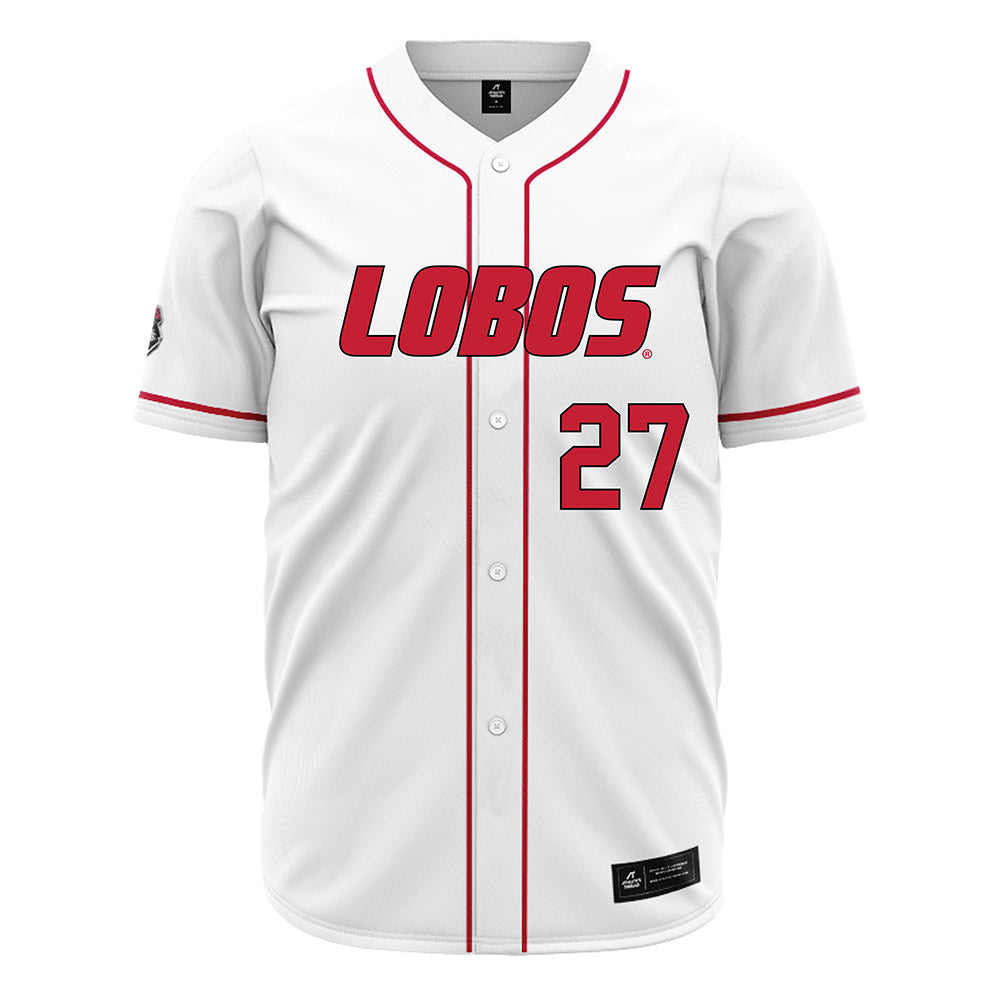 New Mexico - NCAA Baseball : David Lopez - White Jersey-0