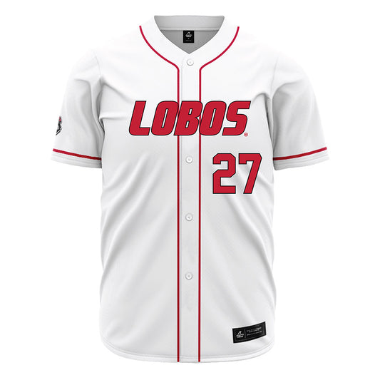 New Mexico - NCAA Baseball : David Lopez - White Jersey-0