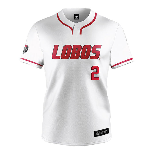 New Mexico - NCAA Baseball : Cooper Brass - White Jersey-0