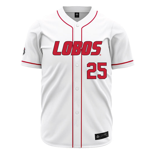 New Mexico - NCAA Baseball : Luke Wiseman - White Jersey-0