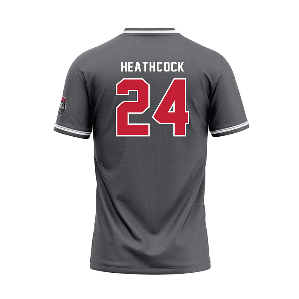 New Mexico - NCAA Softball : Georgia Heathcock - Dark Grey Baseball Jersey-1
