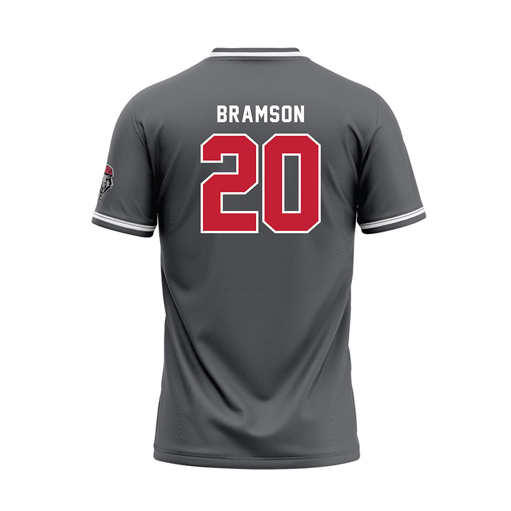 New Mexico - NCAA Softball : Emma Bramson - Dark Grey Baseball Jersey-1