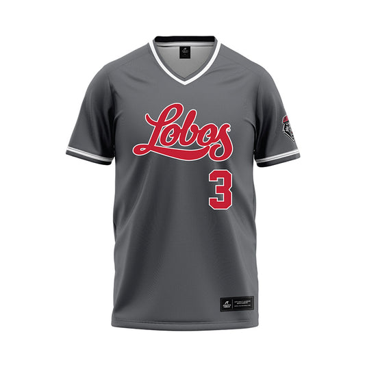 New Mexico - NCAA Softball : Ella Dawson - Dark Grey Baseball Jersey-0
