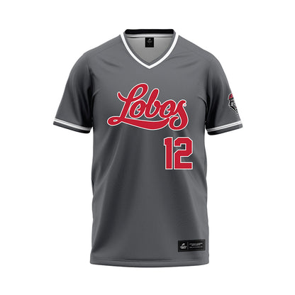 New Mexico - NCAA Softball : Alina Ortiz - Dark Grey Baseball Jersey-0