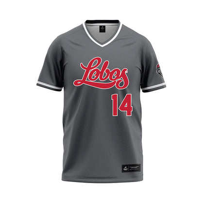 New Mexico - NCAA Softball : Mya Pacheco - Dark Grey Baseball Jersey-0