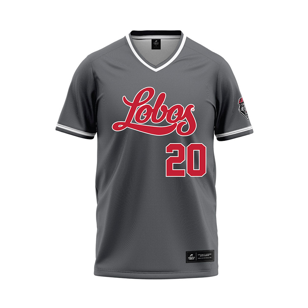 New Mexico - NCAA Softball : Emma Bramson - Dark Grey Baseball Jersey-0