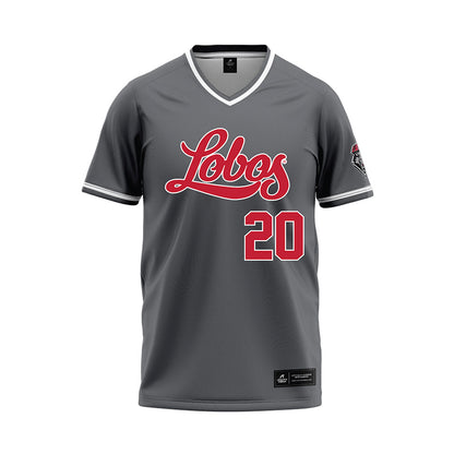 New Mexico - NCAA Softball : Emma Bramson - Dark Grey Baseball Jersey-0
