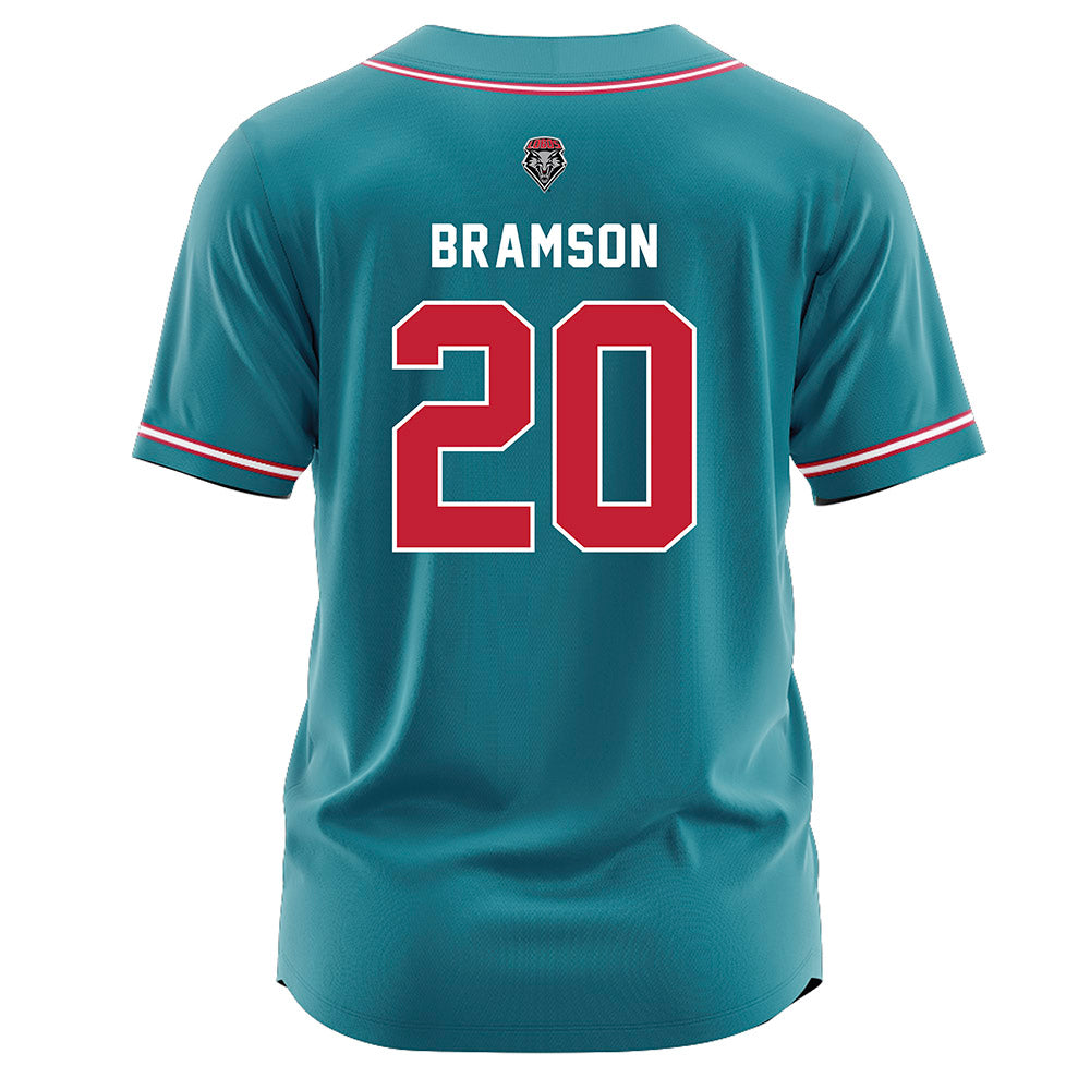 New Mexico - NCAA Softball : Emma Bramson - Teal Jersey-1