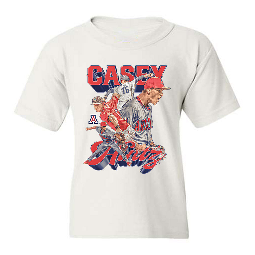 Arizona - NCAA Baseball : Casey Hintz - Player Collage Youth T-Shirt-0