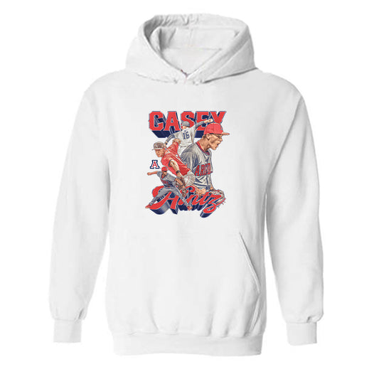 Arizona - NCAA Baseball : Casey Hintz - Player Collage Hooded Sweatshirt-0