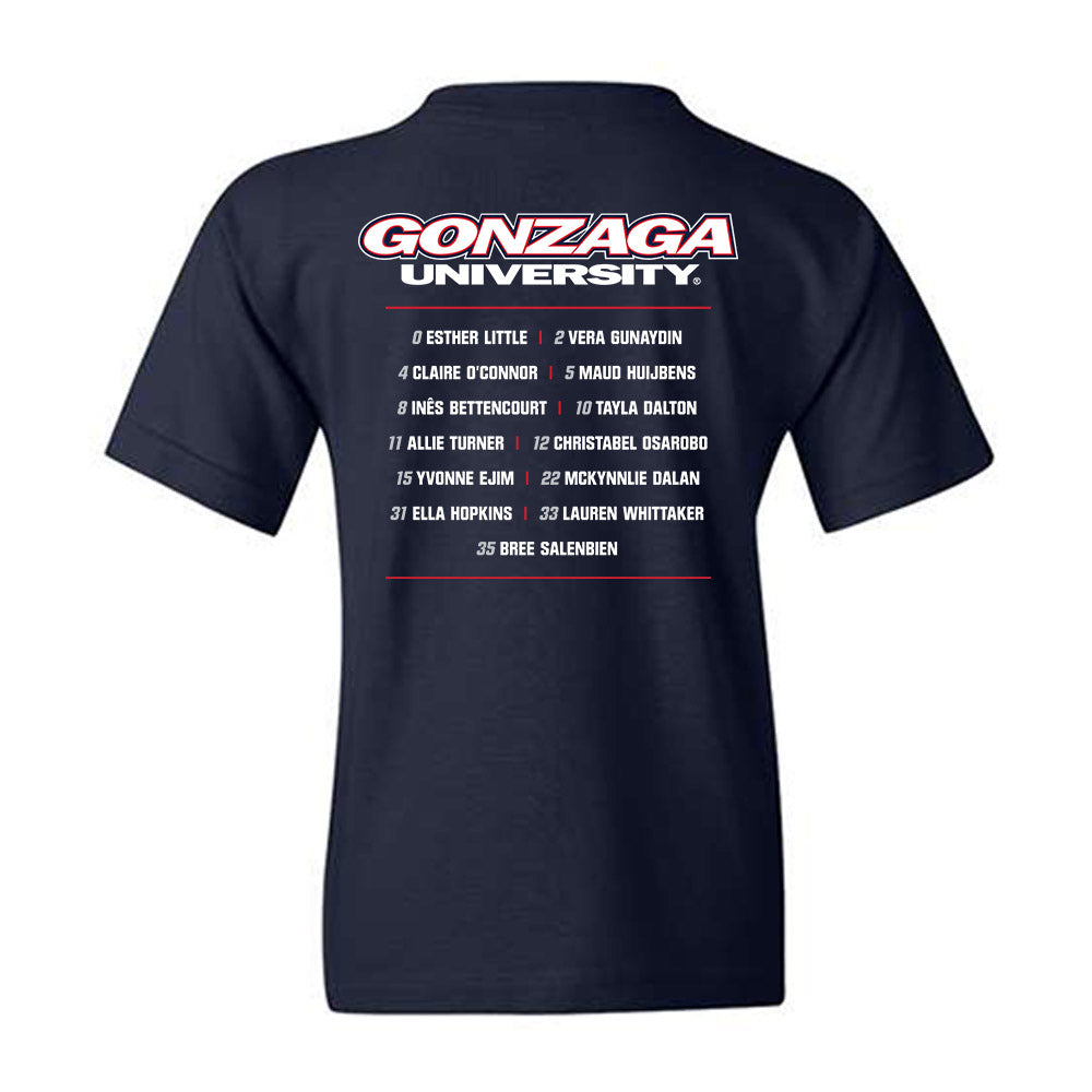 Gonzaga - NCAA Women's Basketball : - Roster Shirt Youth T-Shirt-1