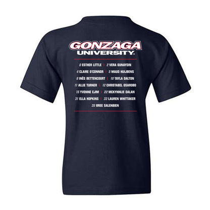 Gonzaga - NCAA Women's Basketball : - Roster Shirt Youth T-Shirt-1