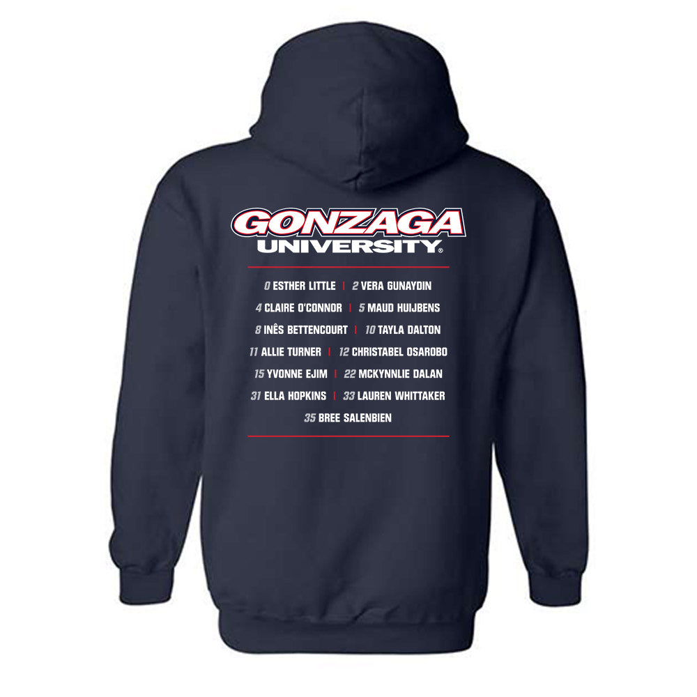 Gonzaga - NCAA Women's Basketball : - Roster Shirt Hooded Sweatshirt-1