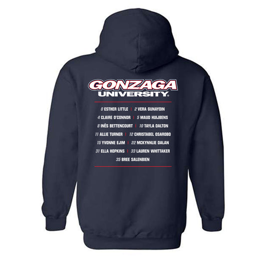 Gonzaga - NCAA Women's Basketball : - Roster Shirt Hooded Sweatshirt-1