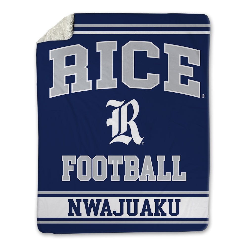 Rice - NCAA Football : Chibuikem Nwajuaku - Blanket-0