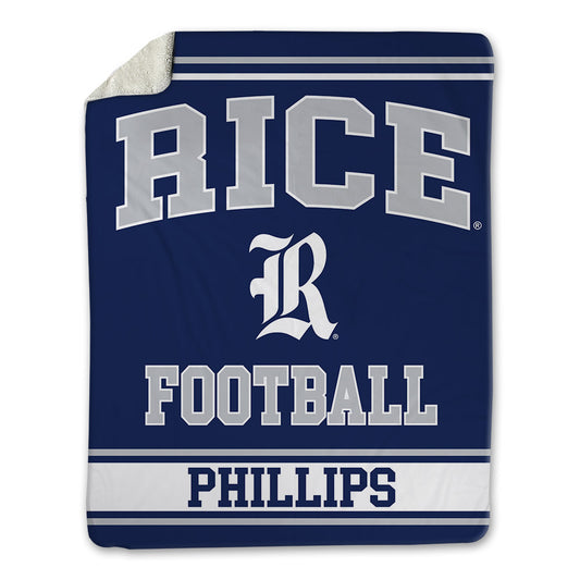 Rice - NCAA Football : Rhys Phillips - Blanket-0