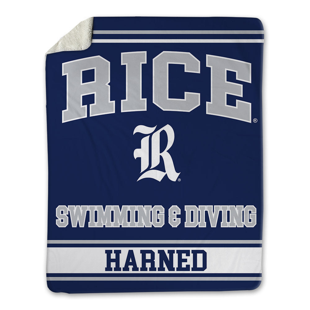 Rice - NCAA Women's Swimming & Diving : Antonina Harned - Blanket-0