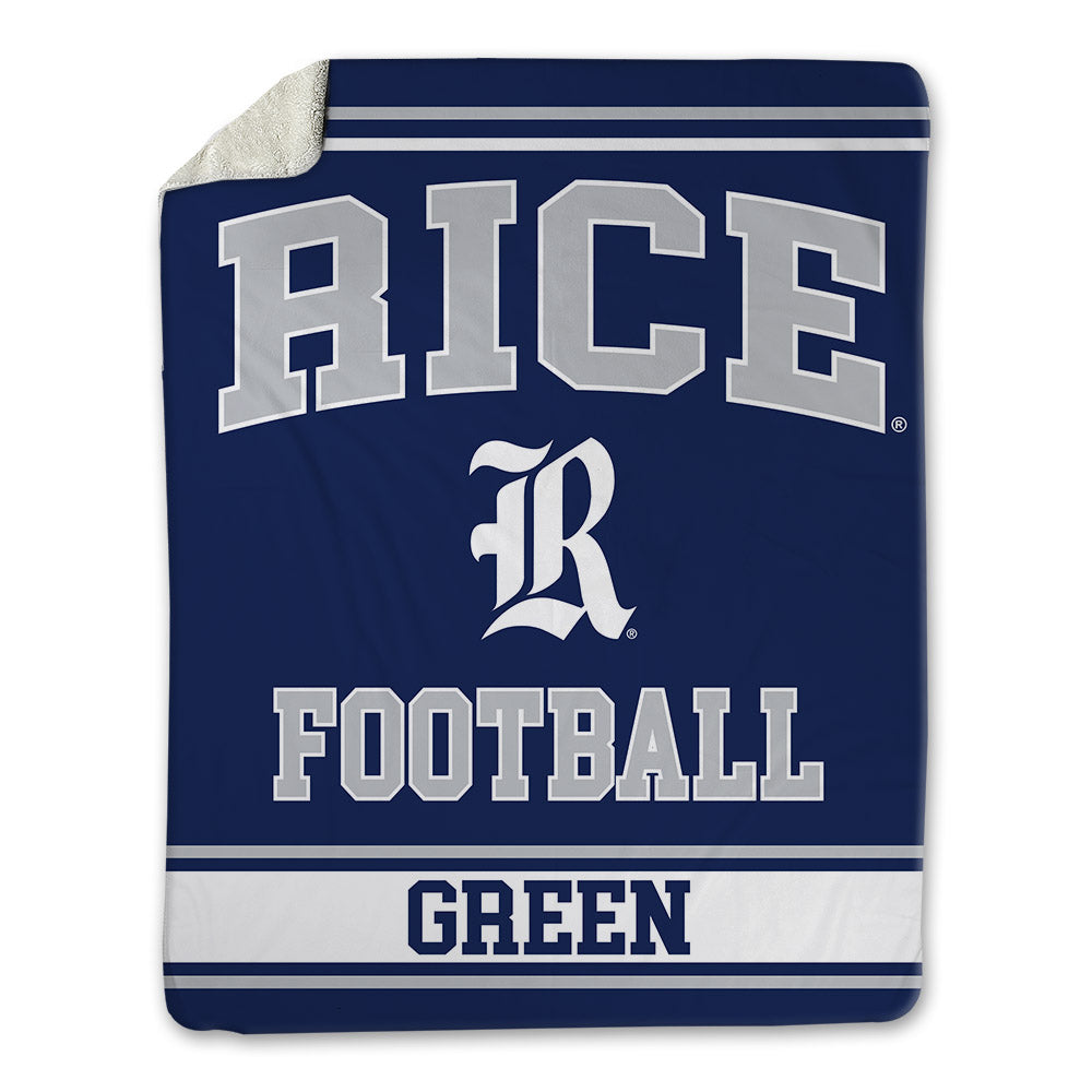 Rice - NCAA Football : Demone Green - Blanket-0