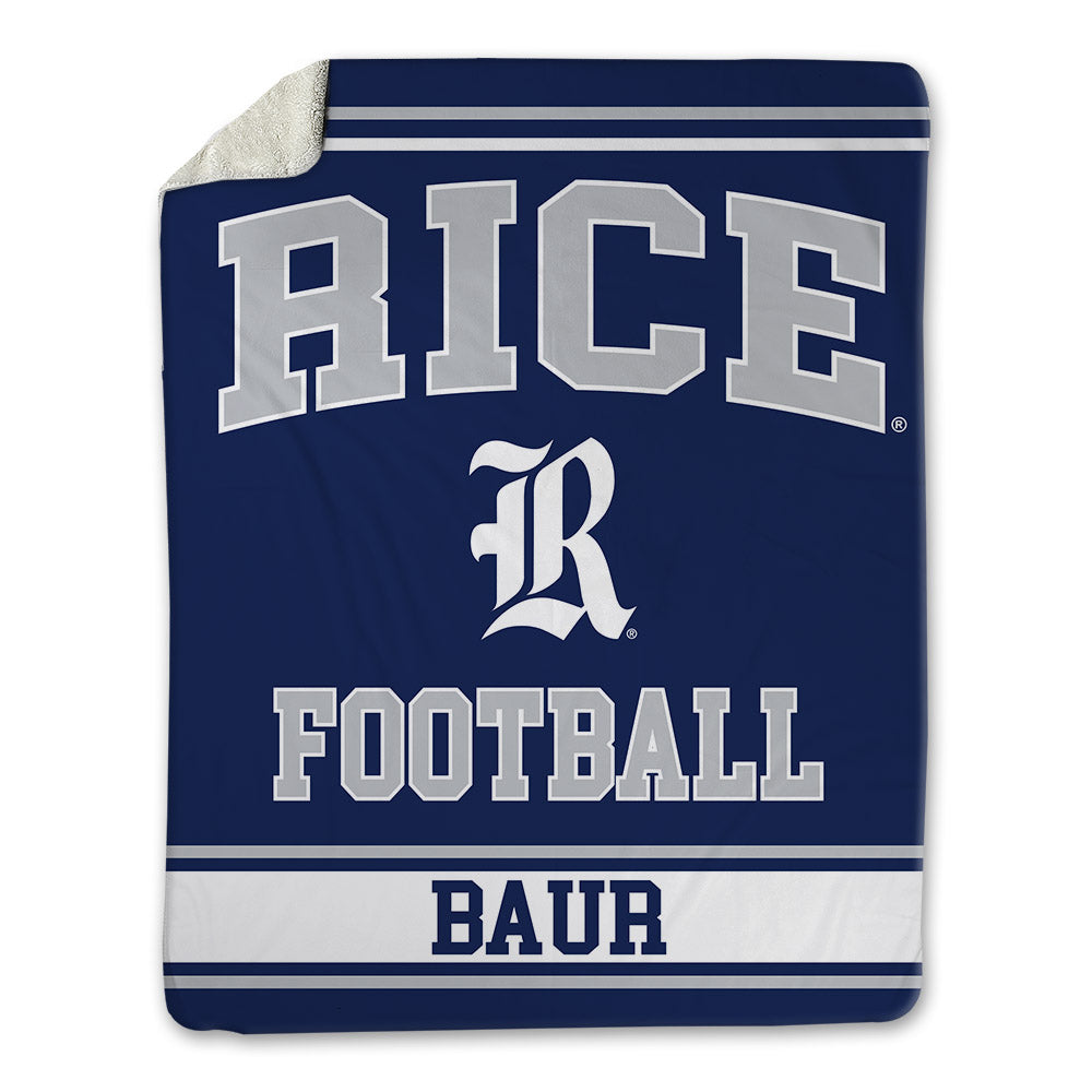 Rice - NCAA Football : Brad Baur - Blanket-0