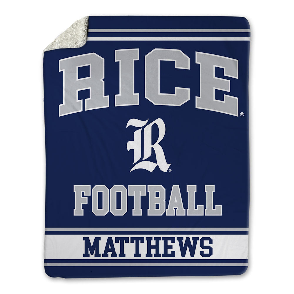 Rice - NCAA Football : Payton Matthews - Blanket-0