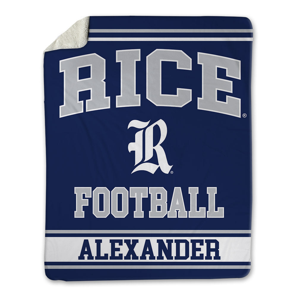 Rice - NCAA Football : Daelen Alexander - Blanket-0