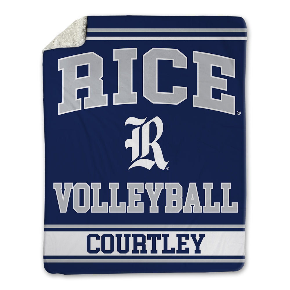 Rice - NCAA Women's Volleyball : Danyle Courtley - Blanket-0