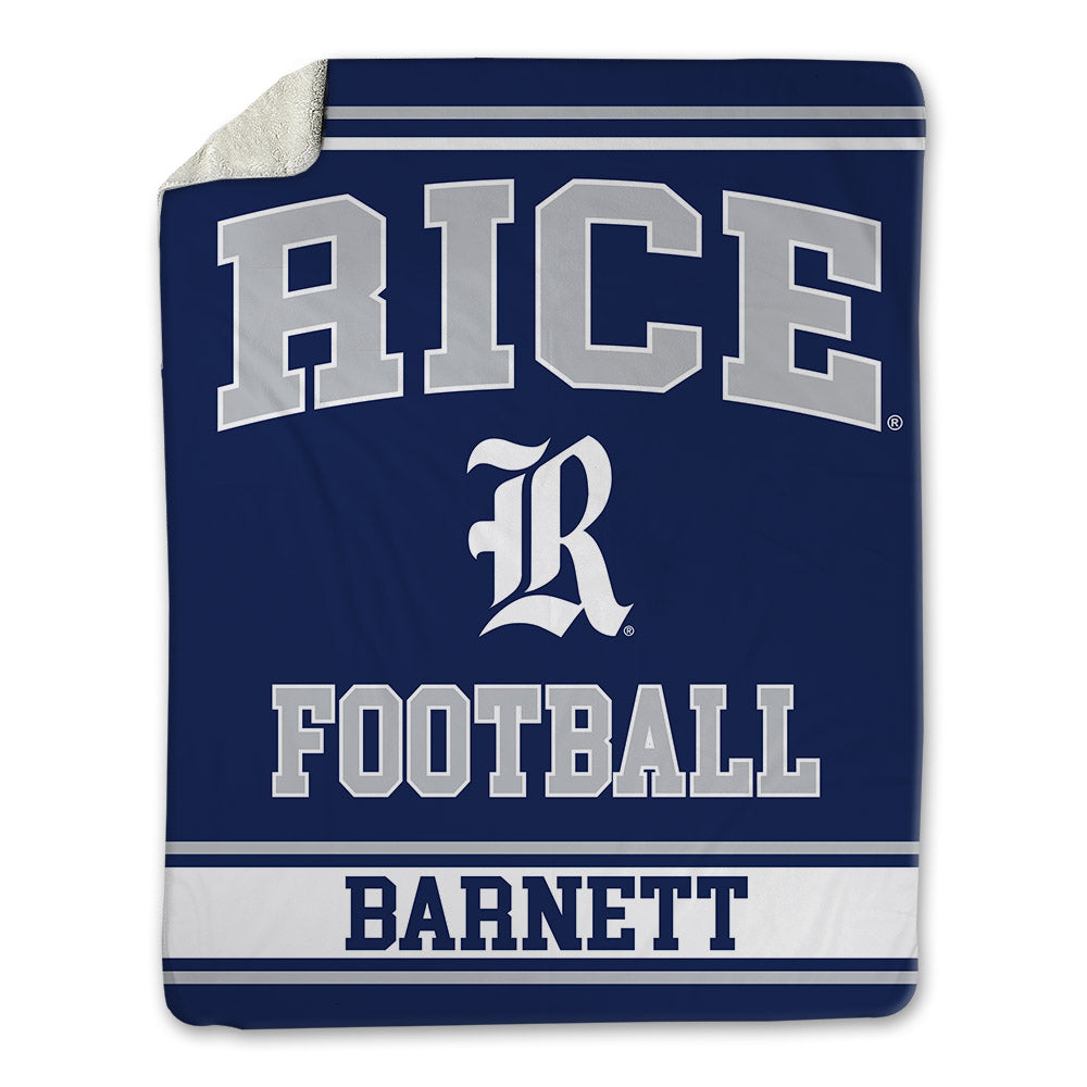 Rice - NCAA Football : Micah Barnett - Blanket-0